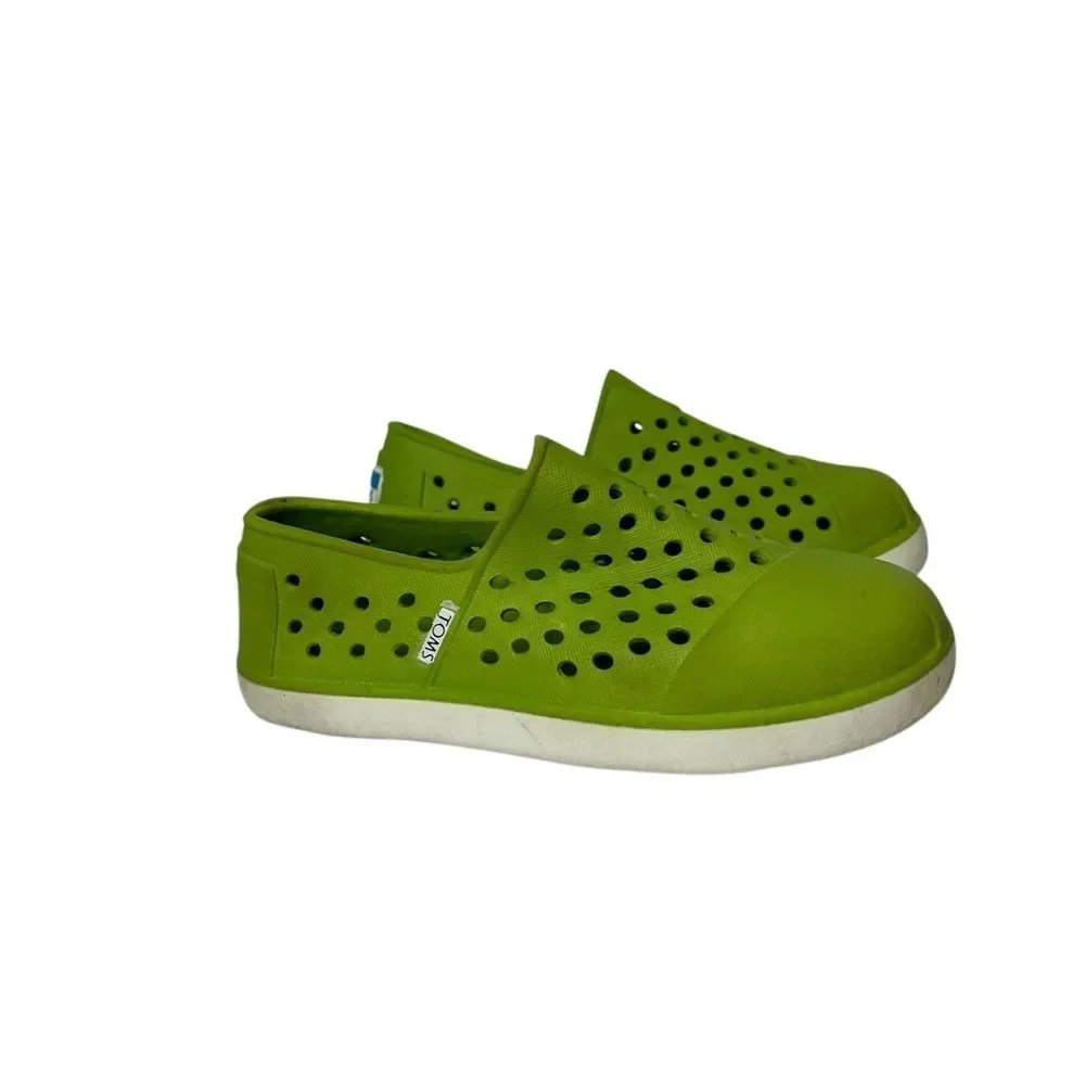 Tom’s Kids Green Slip-On Shoes 8